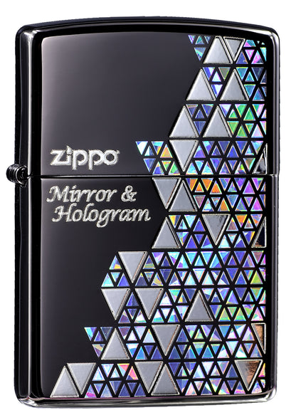 ZA-2-112A Colorful Diamond Pattern Mirror Windproof Lighter
