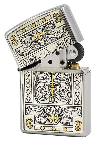 ZA-5-63A Lily Pattern Windproof Lighter