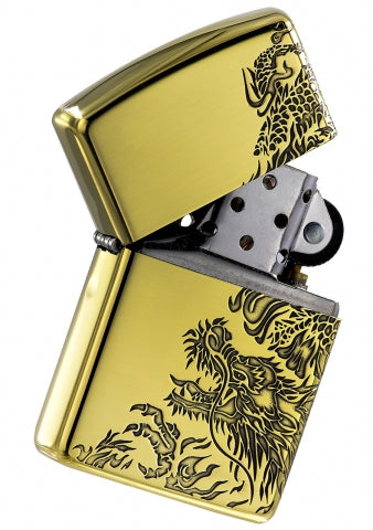 ZA-3-17A Armor® Soaring Dragon Windproof Lighter – Gold