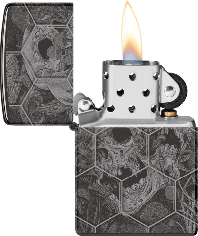 46425 Psychedelic Skull Windproof Lighter