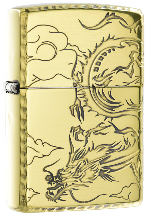 ZA-3-5B Dragon Cloud Emerging (Gold) Windproof Lighter