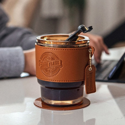 ZWB-EL-042340 Vintage Glass Tumbler – Amber, 340 ml