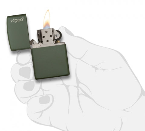 221ZL Green Matte Zippo Logo Windproof Lighter