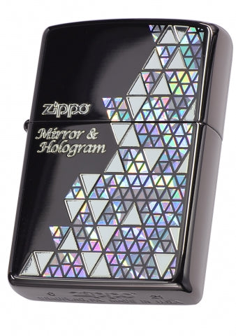 ZA-2-112A Colorful Diamond Pattern Mirror Windproof Lighter