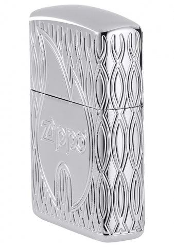 48838 Geometric Flame Pattern Windproof Lighter