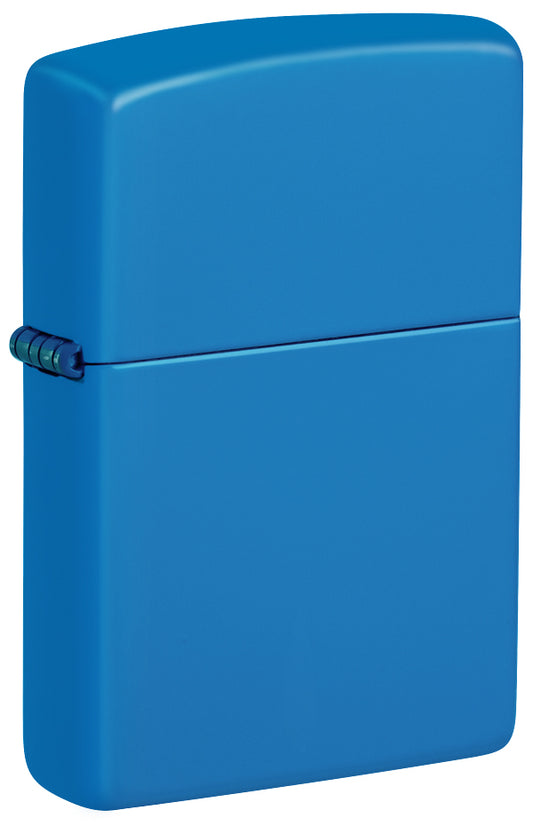 48628 Sky Blue Glossy Paint Windproof Lighter