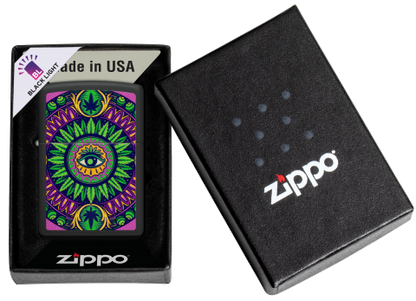 48583 Cannabis Leaf Eye Windproof Lighter