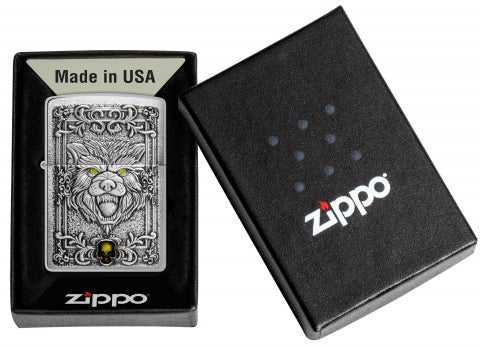 48690 Wolf Emblem Windproof Lighter