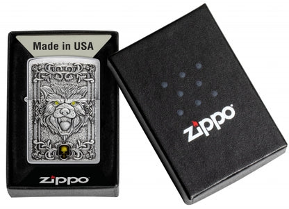 48690 Wolf Emblem Windproof Lighter