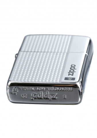 ZA-2-56B Armor® Deep-Carved Diamond Pattern Windproof Lighter – Bright Silver