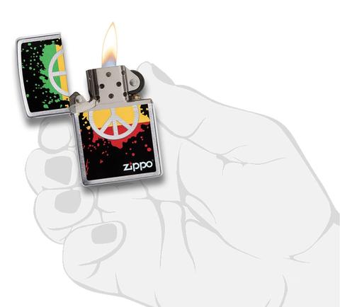 29606 Peace Symbol Windproof Lighter