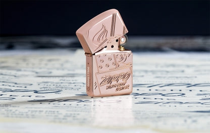 48768 Armor® Rose Gold Script Collectible Windproof Lighter