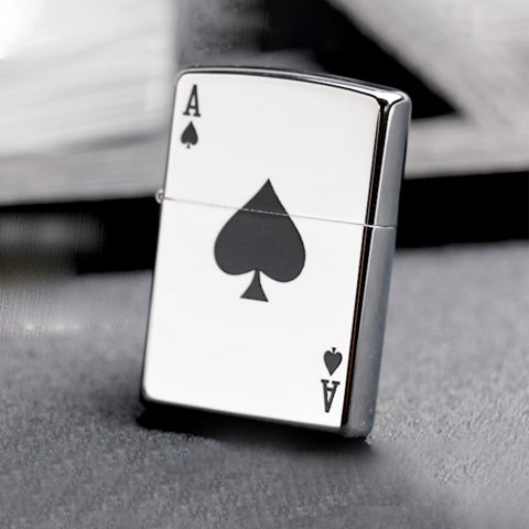 24011 Simple Ace of Spades Windproof Lighter
