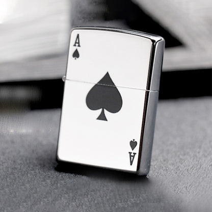 24011 Simple Ace of Spades Windproof Lighter