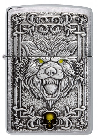 48690 Wolf Emblem Windproof Lighter