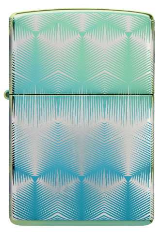49813 Blue-green ice flower pattern Windproof Lighter