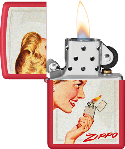 46295 Vintage Advertisement Windproof Lighter Set