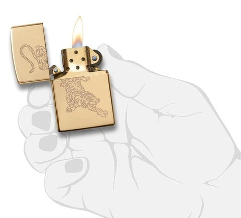 29884 Tattoo Tiger Windproof Lighter