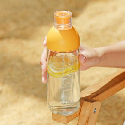 ZWB-EL-012420 Glass Water Bottle – Vibrant Orange, 420 ml