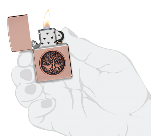 49638 Tree of Life Emblem Windproof Lighter