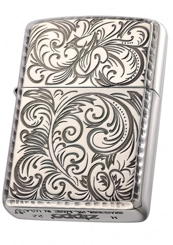 ZA-3-24C Armor® Regal Arabesque Windproof Lighter – Silver
