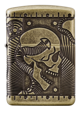 29268 Steampunk - Skull (Armor) Windproof Lighter