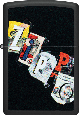 46597 Zippo Windproof Lighter with collage art style