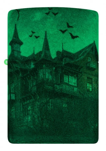 48922 House of Horrors Windproof Lighter (Includes Blue-Light Keychain, Assorted Color)
