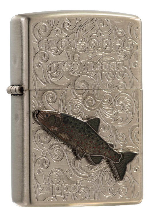 ZA-6-F10 Metal Fish - Ishikawa Salmon Windproof Lighter