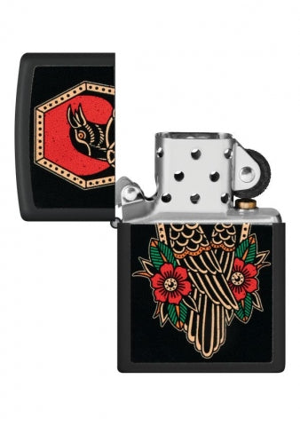 48611 Raven Tattoo Windproof Lighter