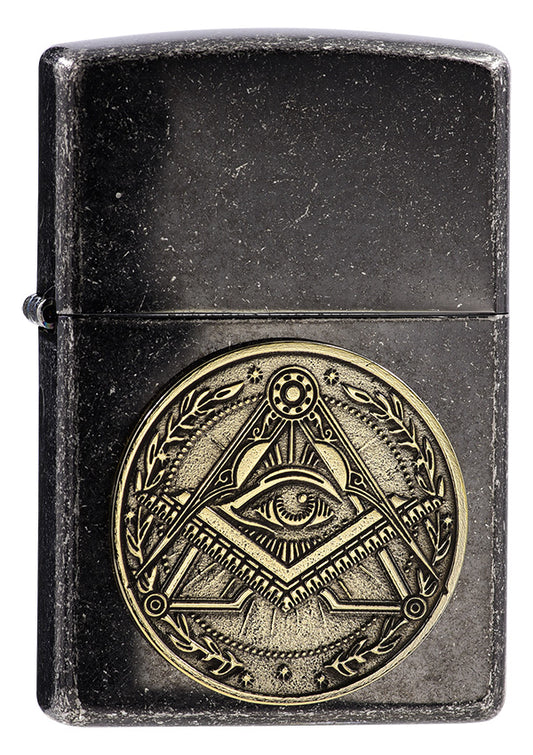 ZA-6-O39 Freemasonry - All-Seeing Eye (Antique Style) Windproof Lighter