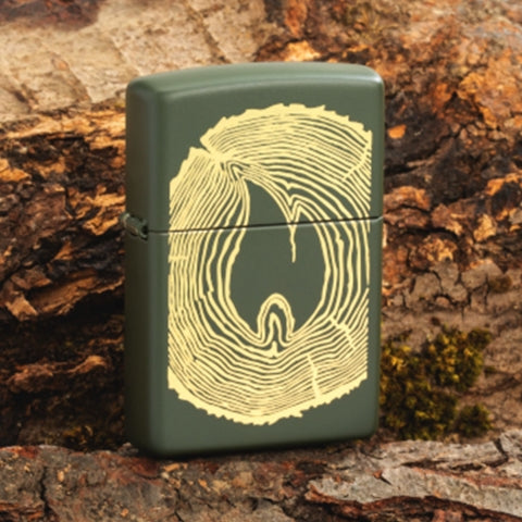 48959 Wood Grain Flame Windproof Lighter