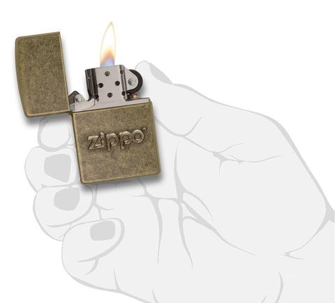 28994 Antique bronze logo style Windproof Lighter