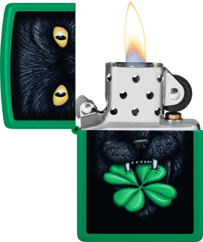 46721 Lucky Cat Design Windproof Lighter