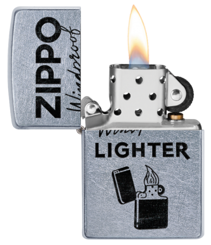 49592 Classic Slogan Design Windproof Lighter