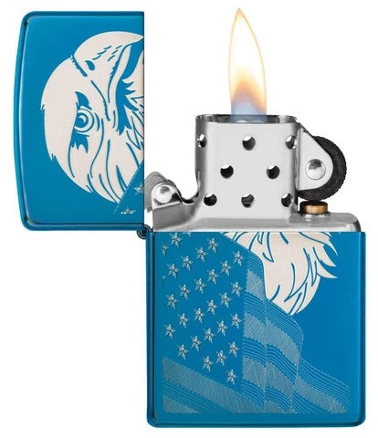 29882 Blue Ice American Eagle Windproof Lighter