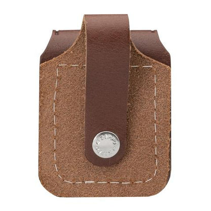 LPLB Zippo Leather Lighter Pouch with Snap Closure – Brown