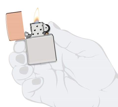 48695 Copper & Sterling Silver Two-Metal Windproof Lighter