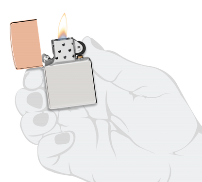 48695 Copper & Sterling Silver Two-Metal Windproof Lighter