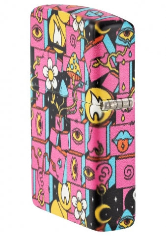 48779 Cosmic Community Windproof Lighter (Includes Blue-Light Keychain, Assorted Color)