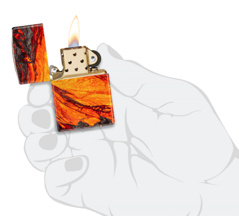 48622 Lava Flow Design 540 Fusion Windproof Lighter