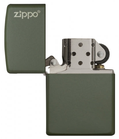 221ZL Green Matte Zippo Logo Windproof Lighter