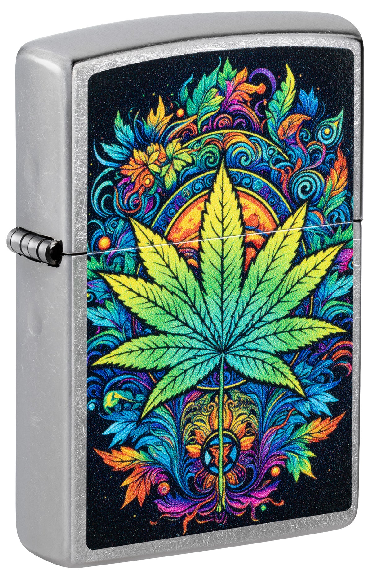 46575 Charming Cannabis Leaf Design Windproof Lighter