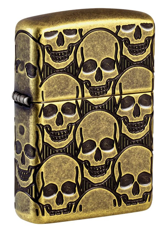46302 Smiling Skull (Armor) Windproof Lighter