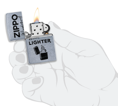 49592 Classic Slogan Design Windproof Lighter