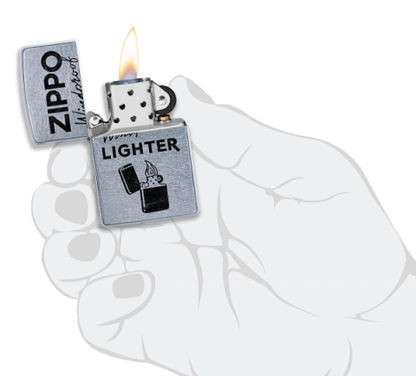 49592 Classic Slogan Design Windproof Lighter