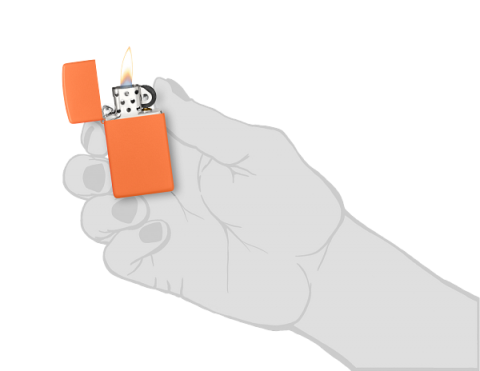 1631 Slim Orange Matte Windproof Lighter