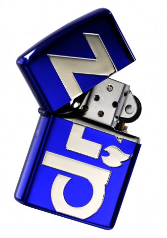 ZA-3-234C Classic Logo Windproof Lighter – Sapphire Blue & Silver
