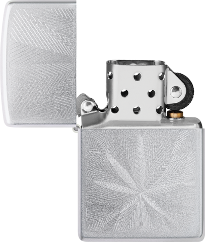 46256 Ornamental Cannabis Leaf Windproof Lighter
