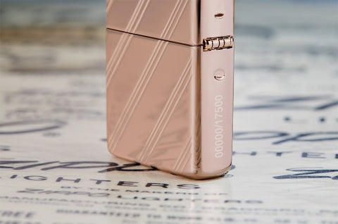 48768 Armor® Rose Gold Script Collectible Windproof Lighter